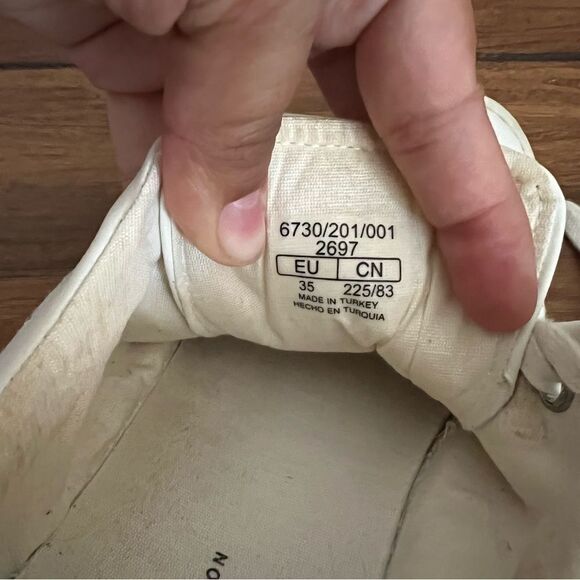 Zara White Embroidered Sneakers EU 35/US 5 - Picture 9 of 9